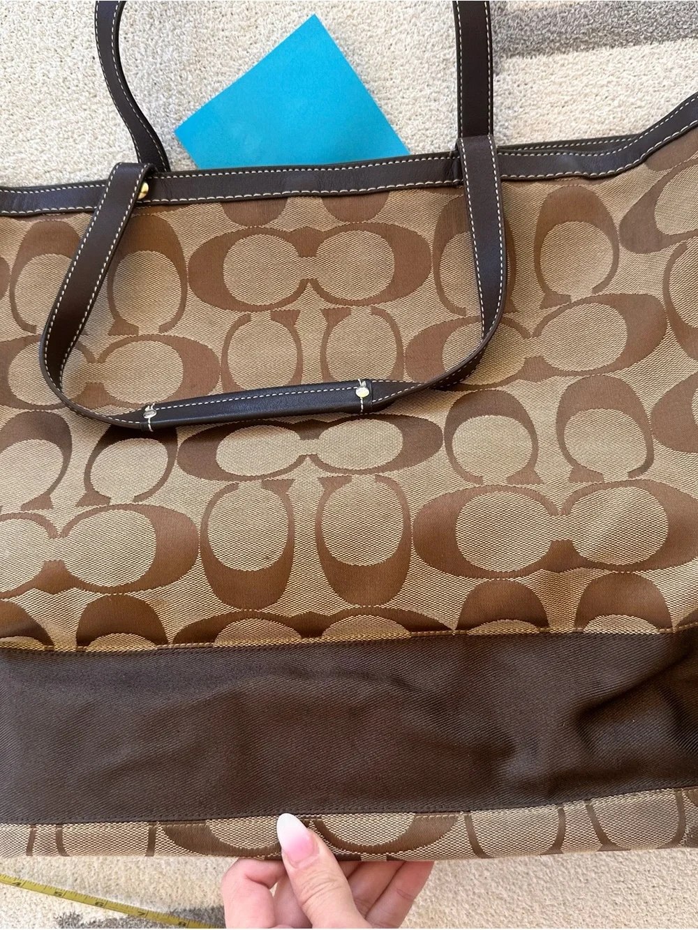 Coach Signature Canvas Tote in Brown and Tan 2006
